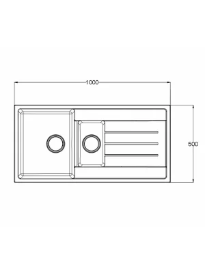 10050 db 1000x500 quartz composite draining board kitchen sink