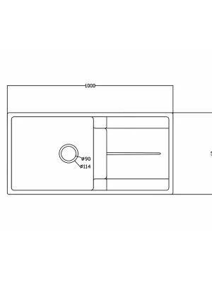 10050 sb 1000x500 quartz composite draining board kitchen sink