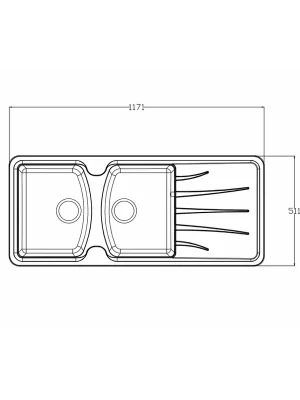 11650 style b 1160x500 quartz composite draining board kitchen sink