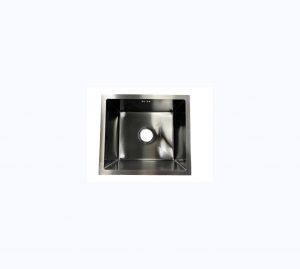 Stainless steel kitchen sink sample prepared for model and specification review