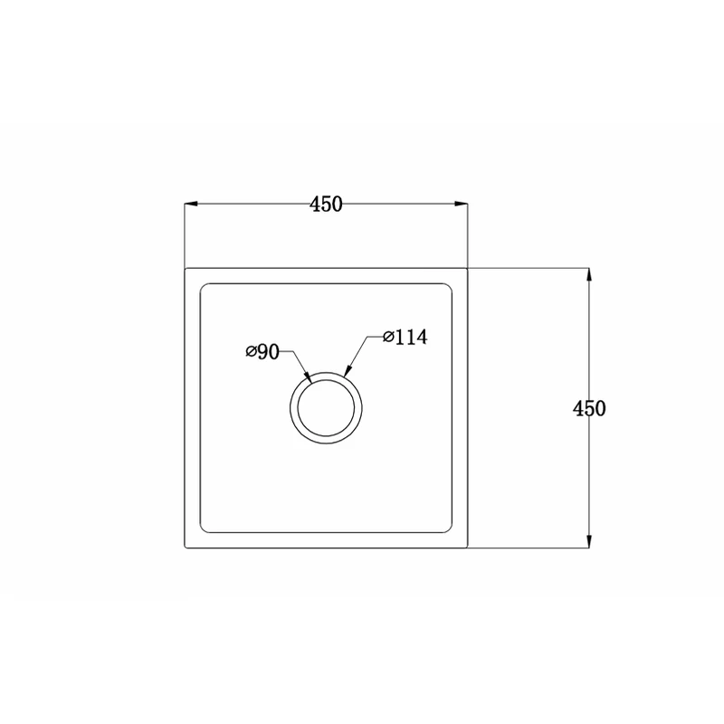 4545t 450x450 quartz composite undermount kitchen sink
