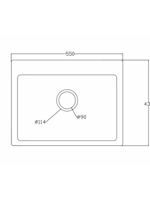 5543p 550x430 quartz composite topmount kitchen sink