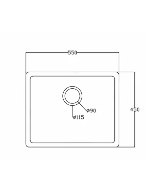 5545t 550x450 quartz composite undermount kitchen sink