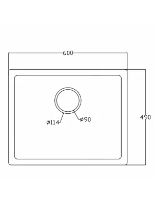 6049t 600x490 quartz composite undermount kitchen sink