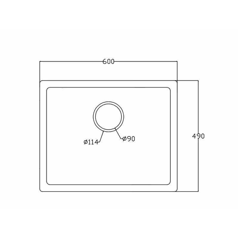6049t 600x490 quartz composite undermount kitchen sink