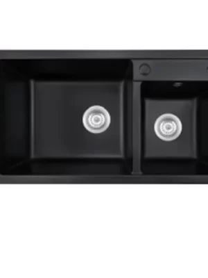 7240c 720x400 quartz composite topmount double bowl sink