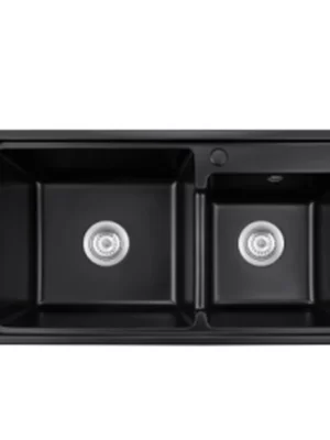 7240s 720x400 quartz composite topmount double bowl sink