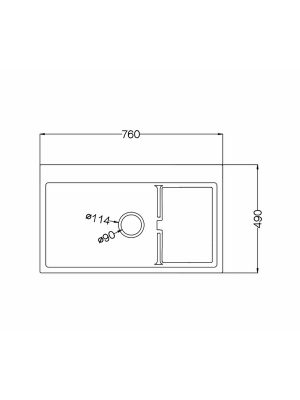 7649-step-quartz-kitchen-sink-real 7649 Step quartz kitchen sink — real product photo