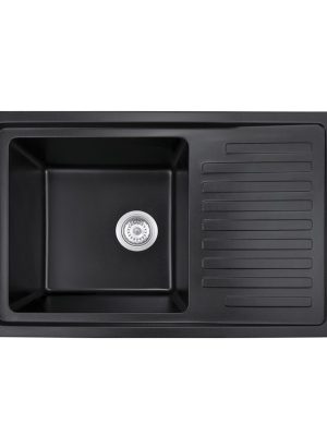 7750-square-quartz-kitchen-sink-real 7750 Square quartz kitchen sink — real product photo