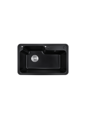 7848-mf-quartz-kitchen-sink-real 7848 MF quartz kitchen sink — real product photo