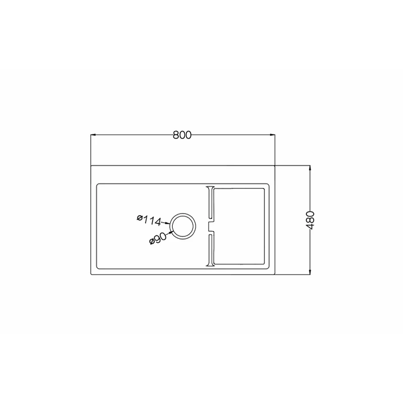 8048 step 800x480 quartz composite stepped kitchen sink