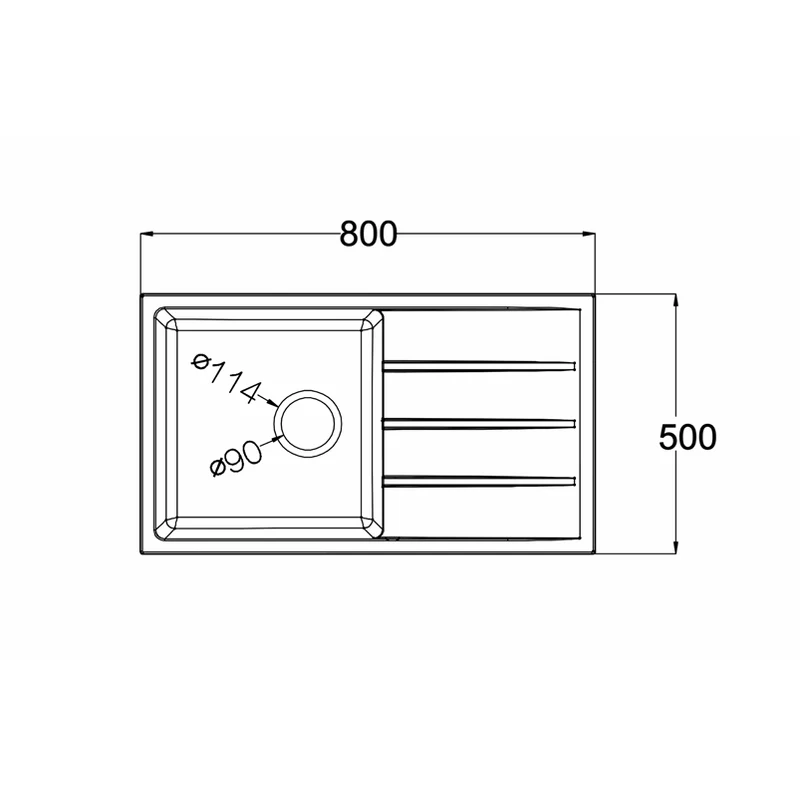 8050 sb 800x500 quartz composite draining board kitchen sink