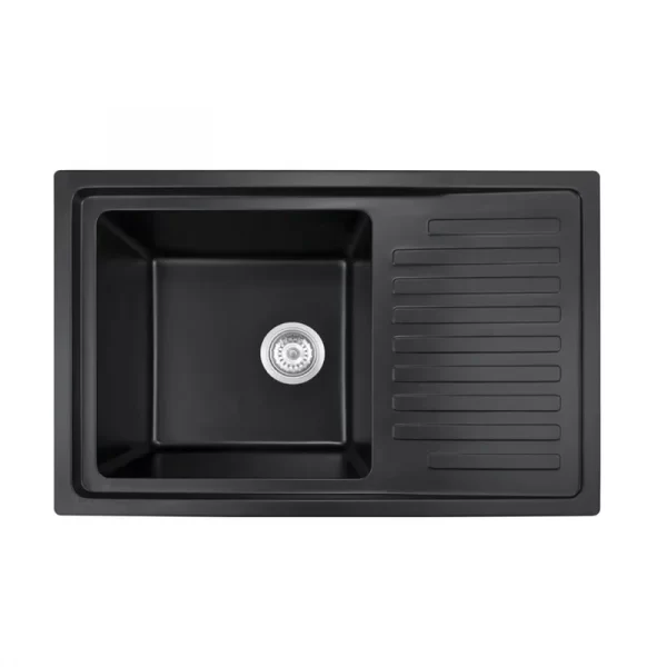 quartz kitchen sink 7750 single bowl draining board
