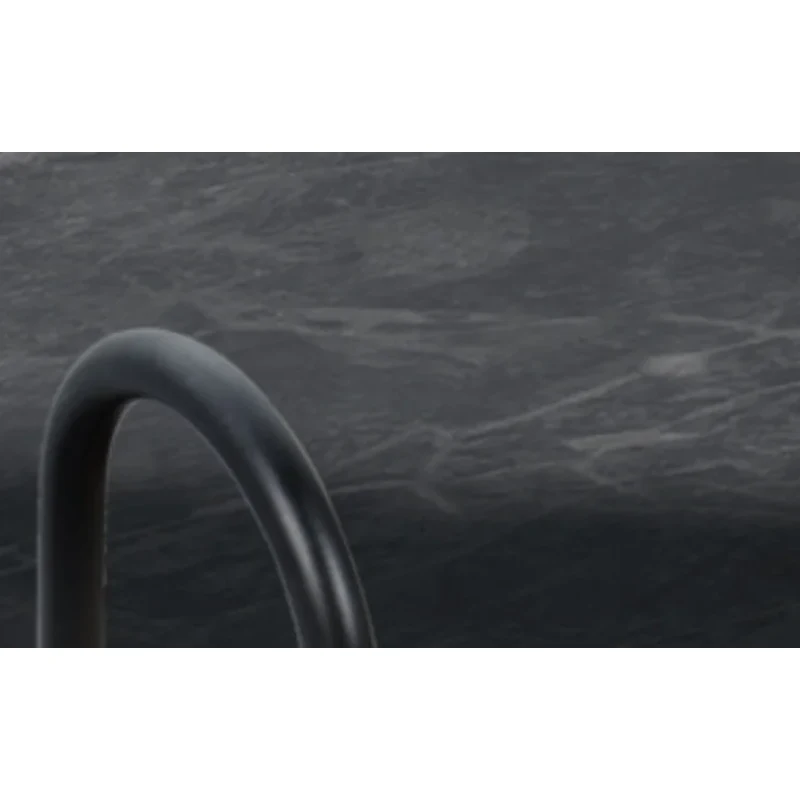 7848X stepped quartz kitchen sink, 780 x 480 mm single bowl, black quartz composite