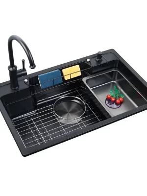 quartz kitchen sink 8050 multifunctional single bowl