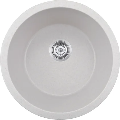 Y460 oatmeal yellow quartz composite round kitchen sink, 460 mm diameter