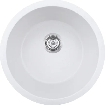 Y460 oatmeal quartz composite round kitchen sink, 460 mm diameter